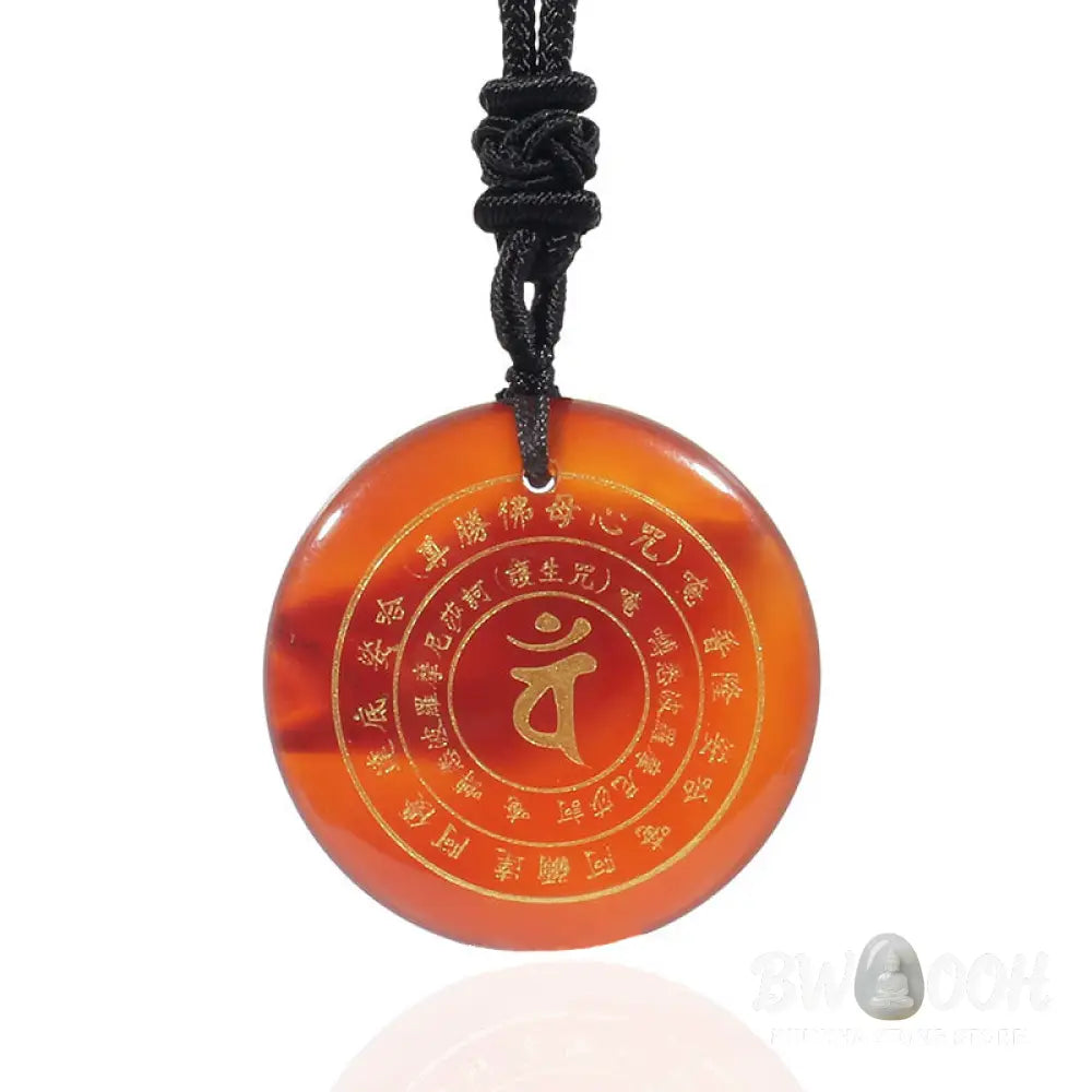 Buddha Stones Vairocana Tathagata Sanskrit Mantra Various Crystal Black Obsidian Green Aventurine Strength Necklace