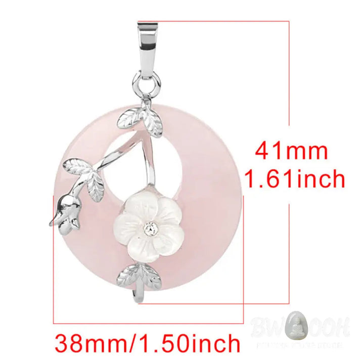 Buddha Stones Various Crystal Amethyst Green Aventurine Flower Healing Necklace Pendant - BWOOOH - Necklaces &amp; Pendants