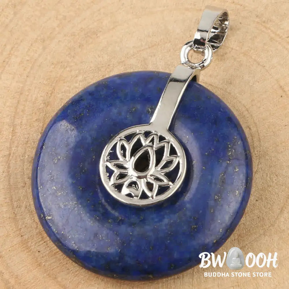 Buddha Stones Various Crystal Amethyst Pink Crystal Lotus Healing Necklace Pendant - BWOOOH - Necklaces &amp; Pendants