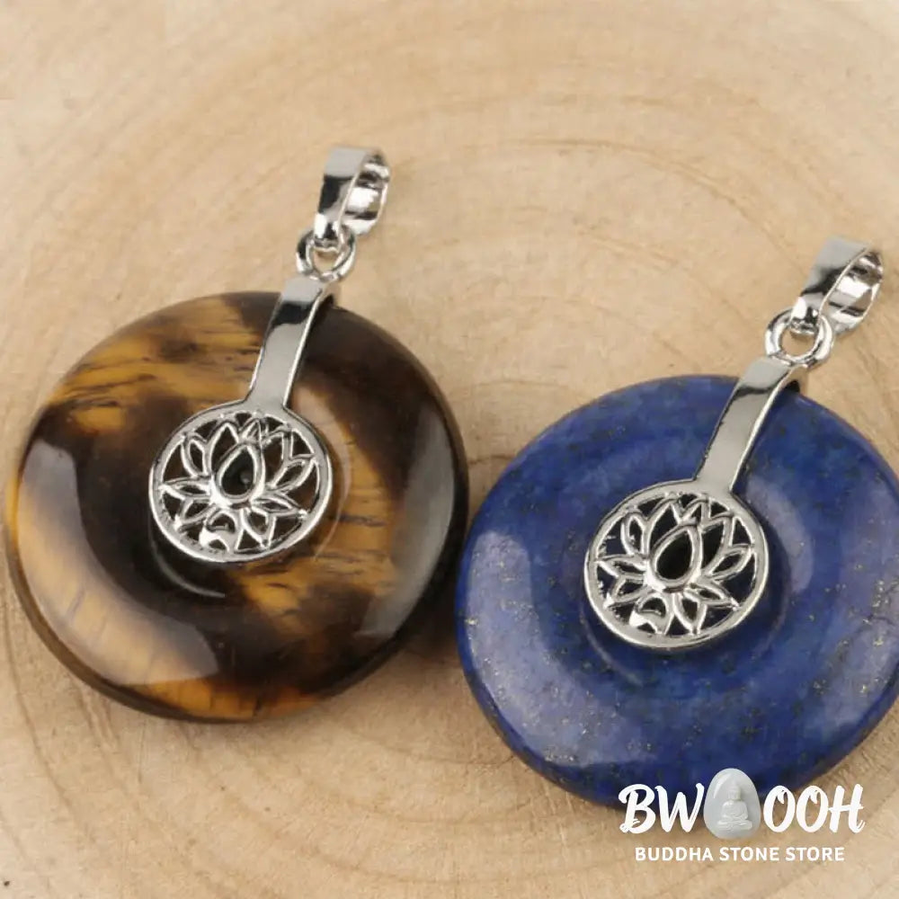 Buddha Stones Various Crystal Amethyst Pink Crystal Lotus Healing Necklace Pendant - BWOOOH - Necklaces &amp; Pendants