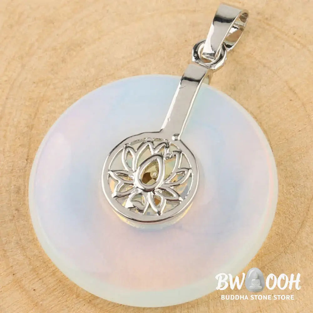 Buddha Stones Various Crystal Amethyst Pink Crystal Lotus Healing Necklace Pendant - BWOOOH - Necklaces &amp; Pendants
