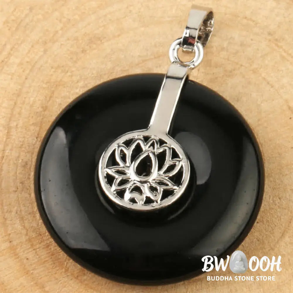 Buddha Stones Various Crystal Amethyst Pink Crystal Lotus Healing Necklace Pendant - BWOOOH - Necklaces &amp; Pendants