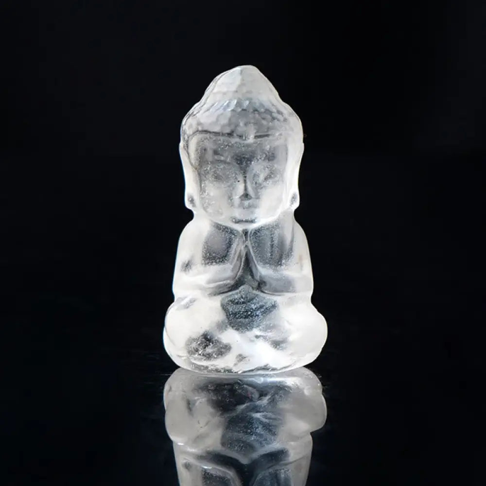 Buddha Stones Various Crystal Amethyst Pink Crystal White Crystal Citrine Buddha Carved Spiritual Healing Necklace