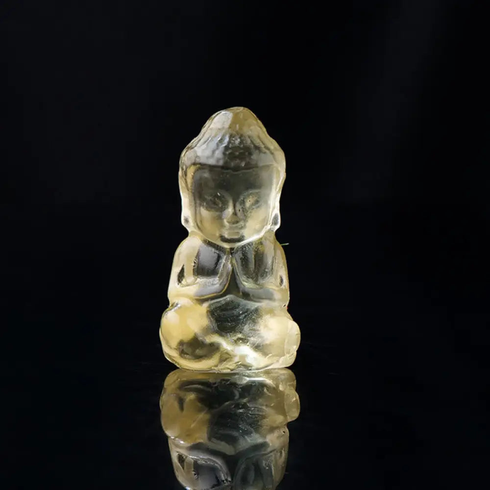 Buddha Stones Various Crystal Amethyst Pink Crystal White Crystal Citrine Buddha Carved Spiritual Healing Necklace
