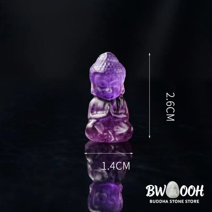 Buddha Stones Various Crystal Amethyst Pink Crystal White Crystal Citrine Buddha Carved Spiritual Healing Necklace