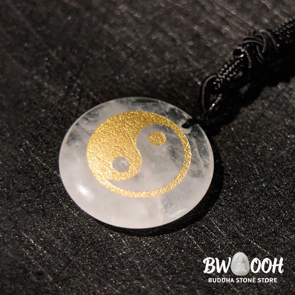 Buddha Stones Various Crystal Amethyst Tiger Eye Green Aventurine Yin Yang Spiritual Necklace Pendant - BWOOOH
