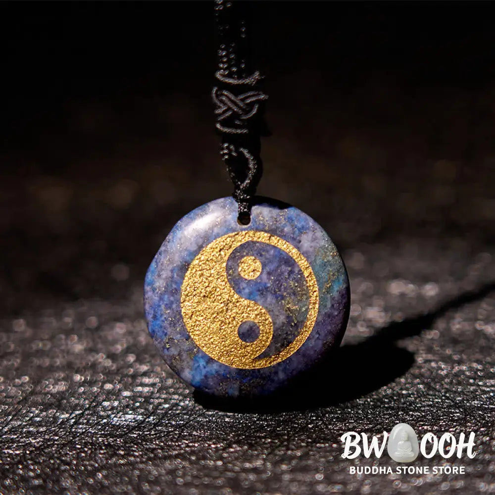 Buddha Stones Various Crystal Amethyst Tiger Eye Green Aventurine Yin Yang Spiritual Necklace Pendant - BWOOOH