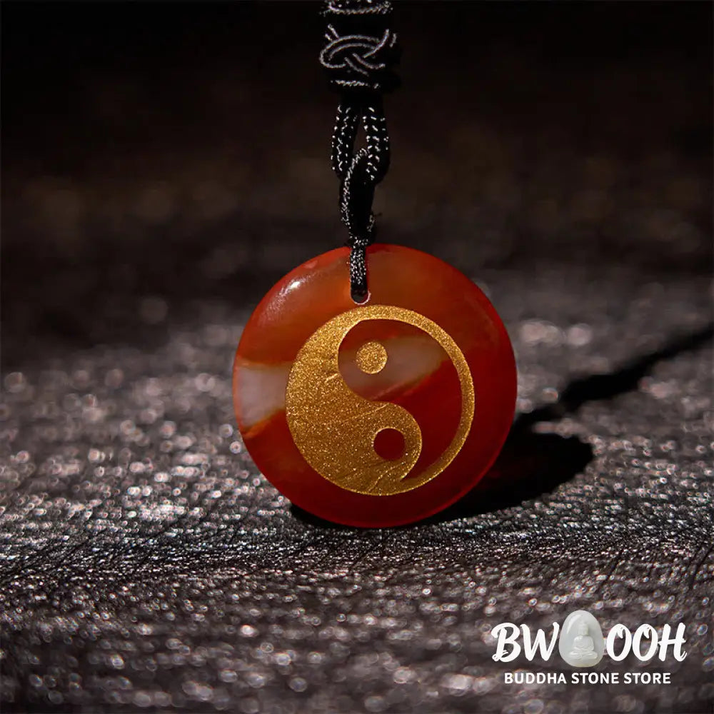 Buddha Stones Various Crystal Amethyst Tiger Eye Green Aventurine Yin Yang Spiritual Necklace Pendant - BWOOOH
