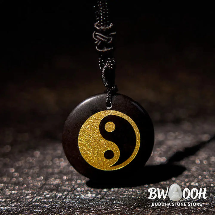 Buddha Stones Various Crystal Amethyst Tiger Eye Green Aventurine Yin Yang Spiritual Necklace Pendant - BWOOOH