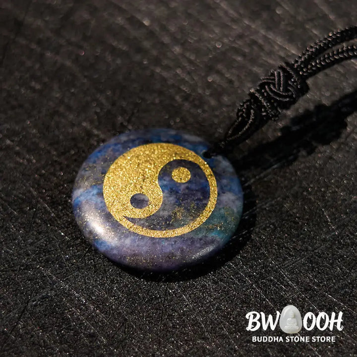 Buddha Stones Various Crystal Amethyst Tiger Eye Green Aventurine Yin Yang Spiritual Necklace Pendant - BWOOOH