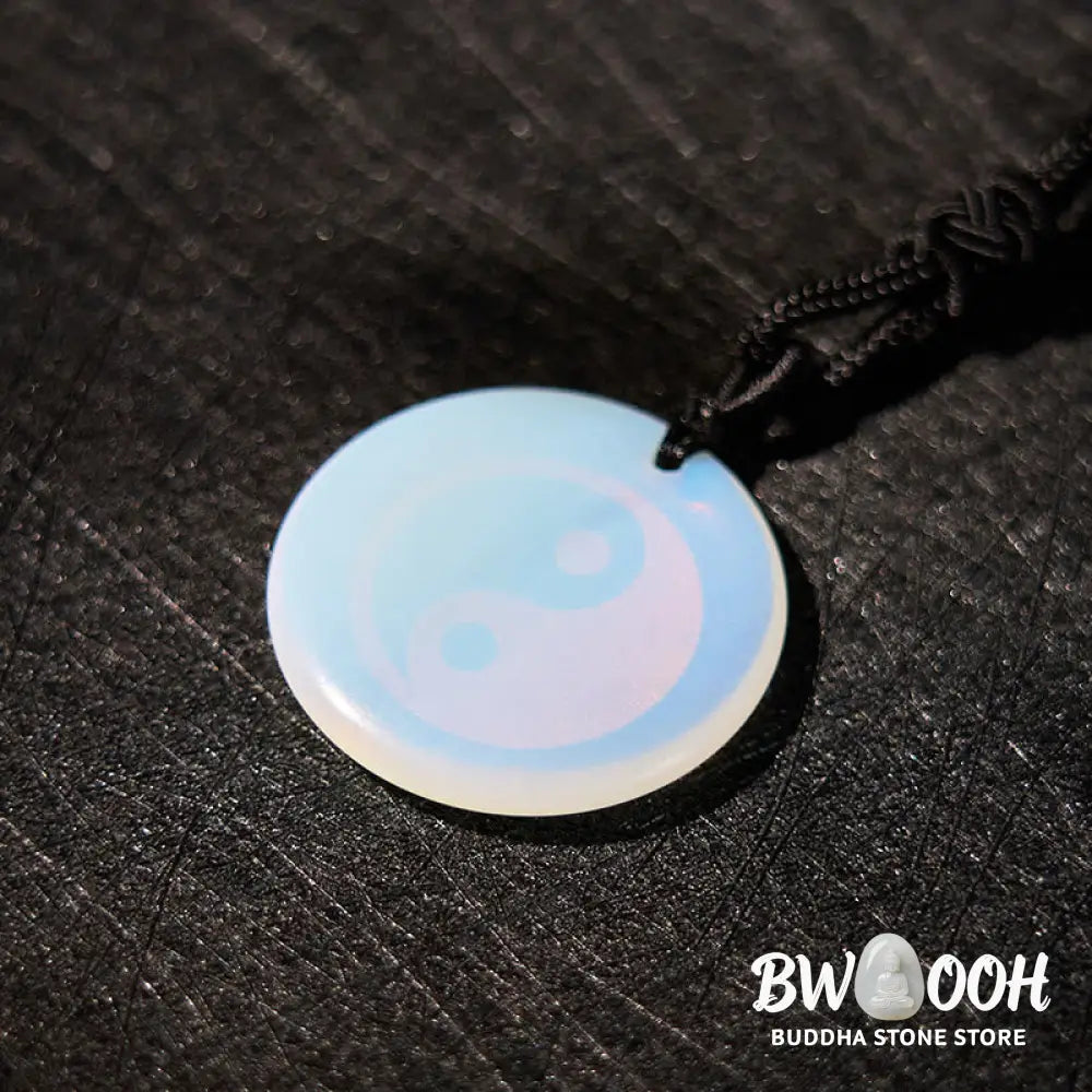 Buddha Stones Various Crystal Amethyst Tiger Eye Green Aventurine Yin Yang Spiritual Necklace Pendant - BWOOOH
