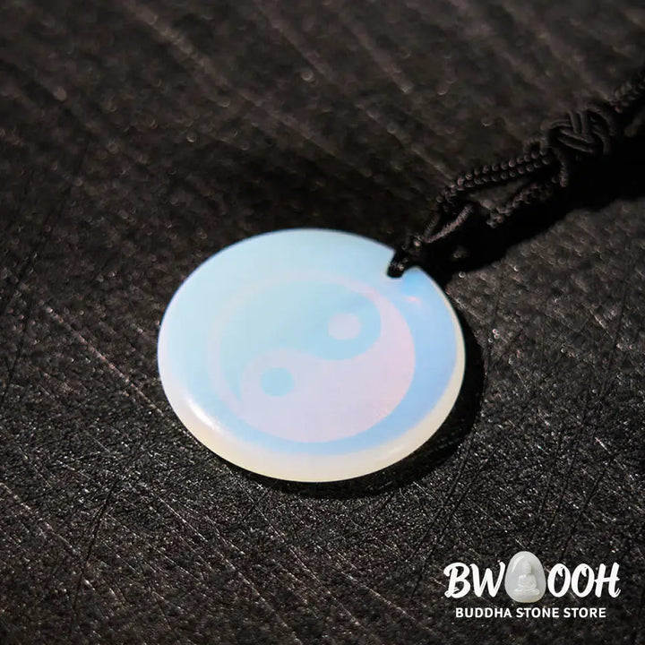 Buddha Stones Various Crystal Amethyst Tiger Eye Green Aventurine Yin Yang Spiritual Necklace Pendant - BWOOOH