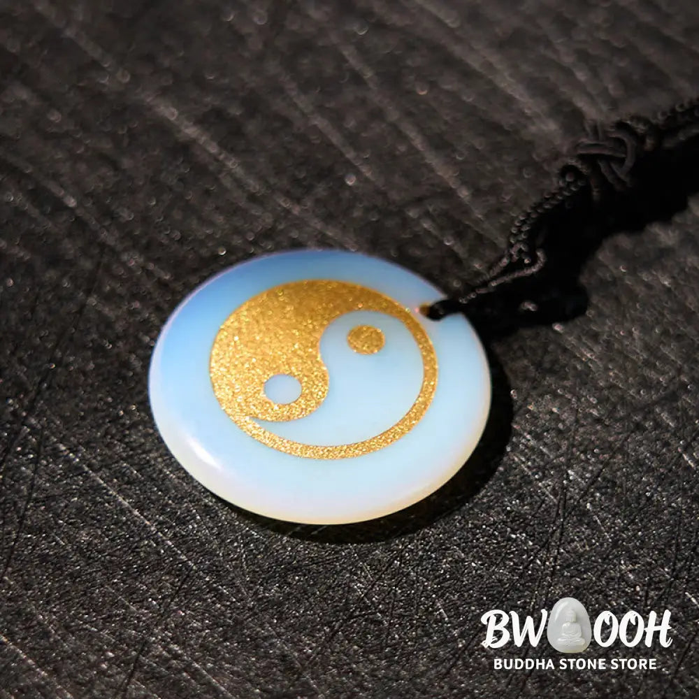 Buddha Stones Various Crystal Amethyst Tiger Eye Green Aventurine Yin Yang Spiritual Necklace Pendant - BWOOOH