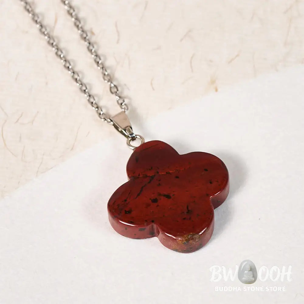 Buddha Stones Various Crystal Green Aventurine Black Obsidian Tiger Eye Plum Blossom Luck Necklace Pendant - Necklaces