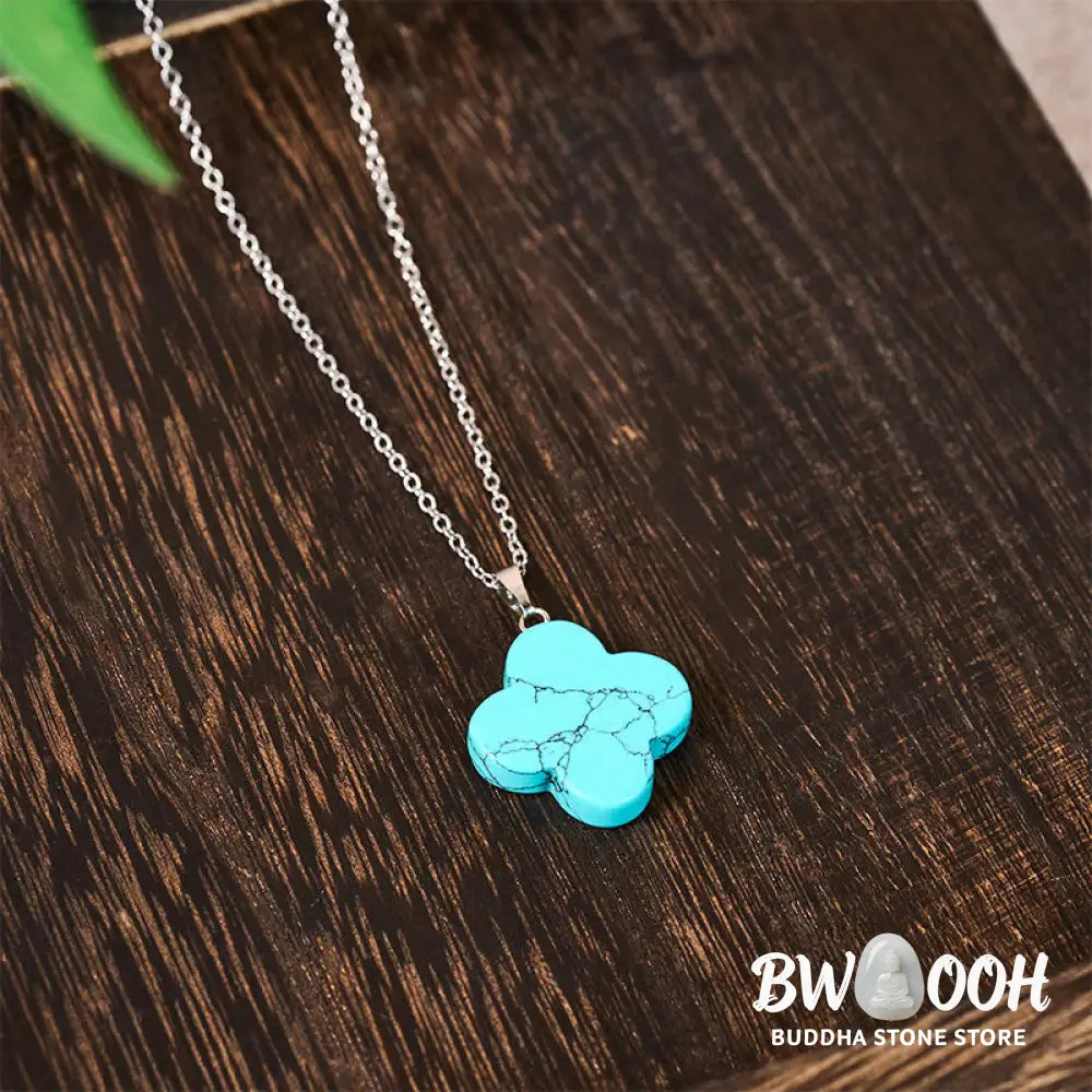Buddha Stones Various Crystal Green Aventurine Black Obsidian Tiger Eye Plum Blossom Luck Necklace Pendant - Necklaces