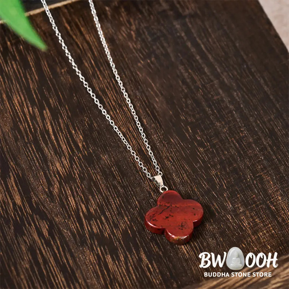 Buddha Stones Various Crystal Green Aventurine Black Obsidian Tiger Eye Plum Blossom Luck Necklace Pendant - Necklaces