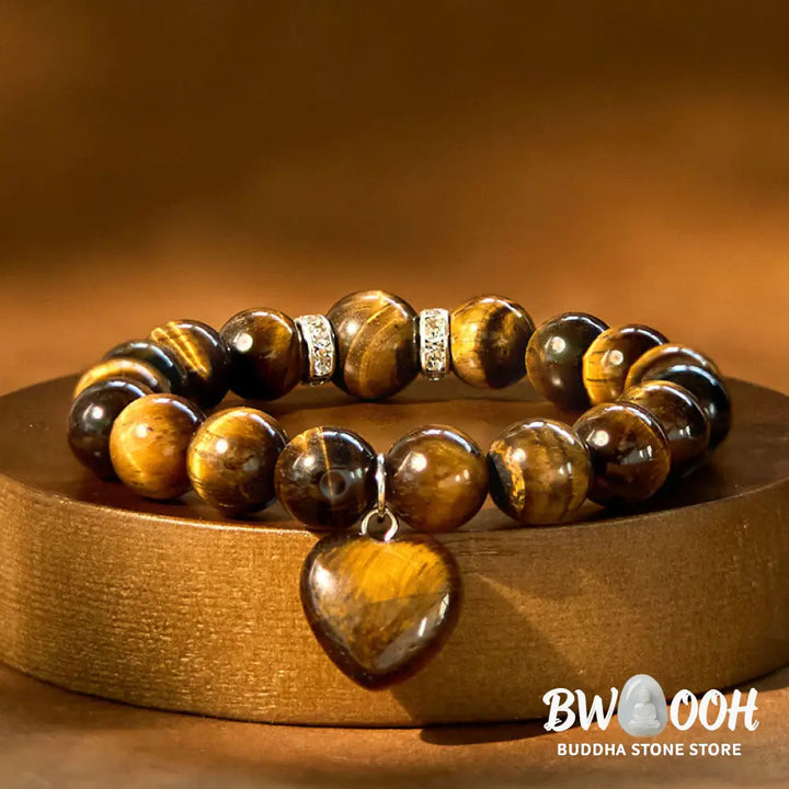 Buddha Stones Various Crystal Green Aventurine Love Heart Balance Bracelet - BWOOOH - Bracelet
