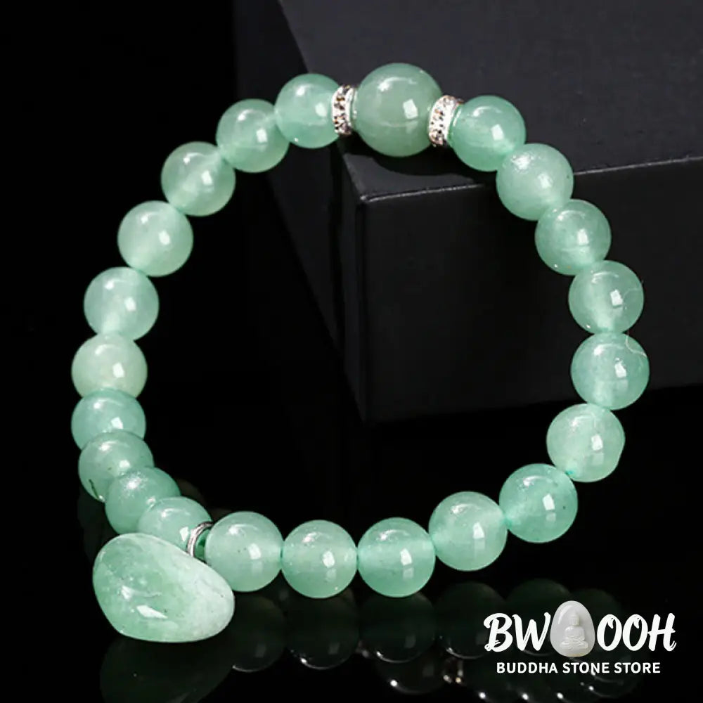 Buddha Stones Various Crystal Green Aventurine Love Heart Balance Bracelet - BWOOOH - Bracelet