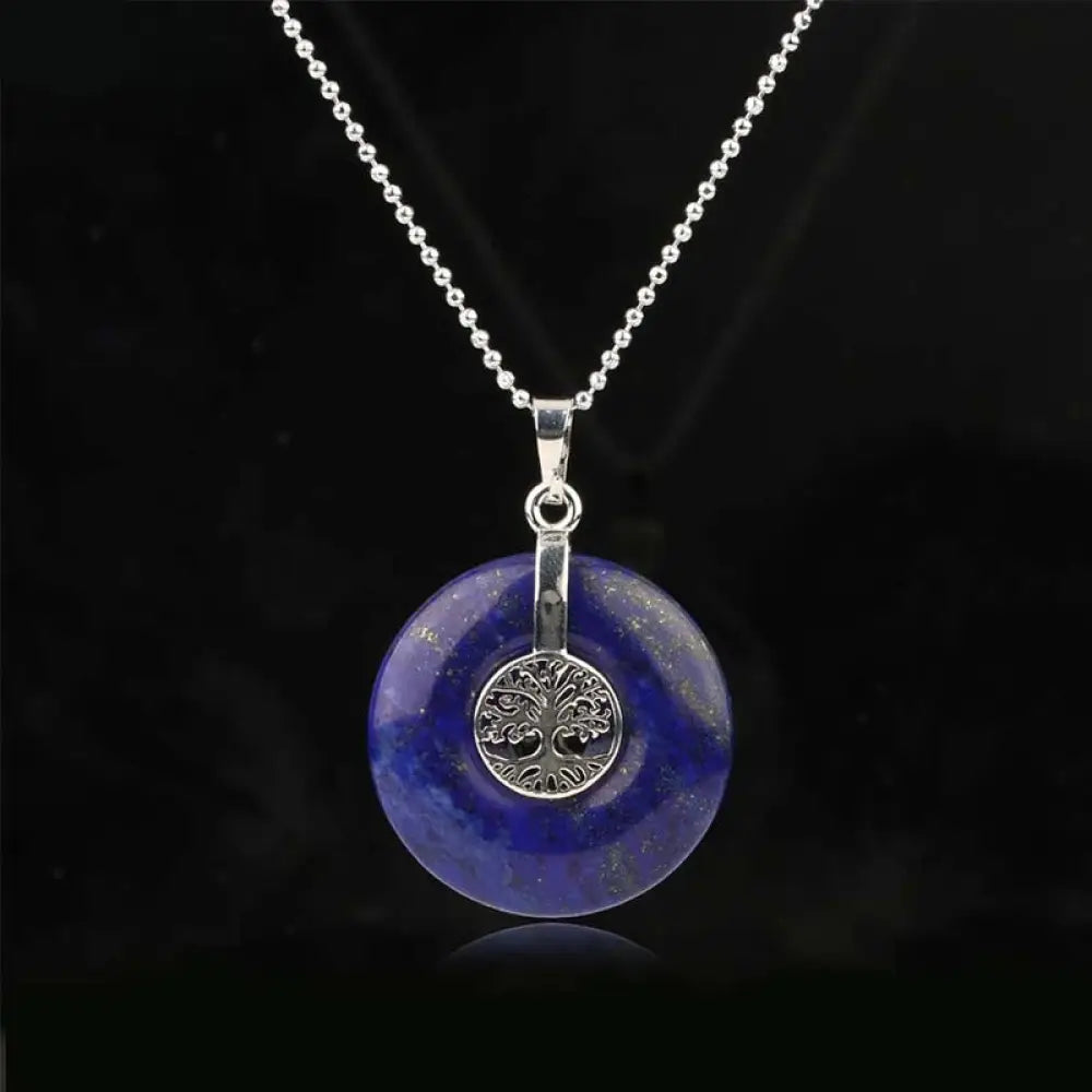 Buddha Stones Various Crystal Rose Quartz Green Aventurine Amethyst The Tree of Life Kindness Necklace Pendant - BWOOOH