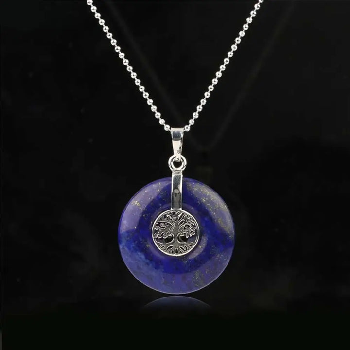 Buddha Stones Various Crystal Rose Quartz Green Aventurine Amethyst The Tree of Life Kindness Necklace Pendant - BWOOOH