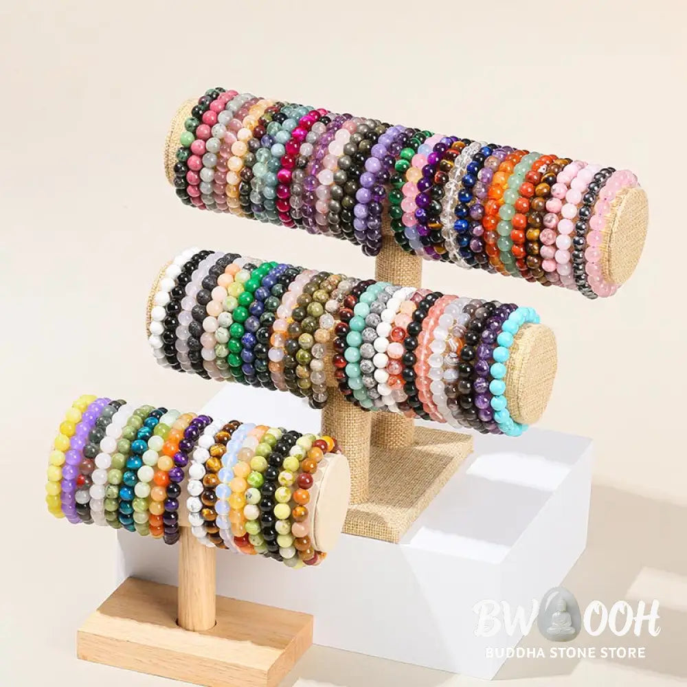 Buddha Stones Various Crystal Stone Amethyst Green Aventurine Rose Quartz Healing Bracelet - BWOOOH - Bracelet