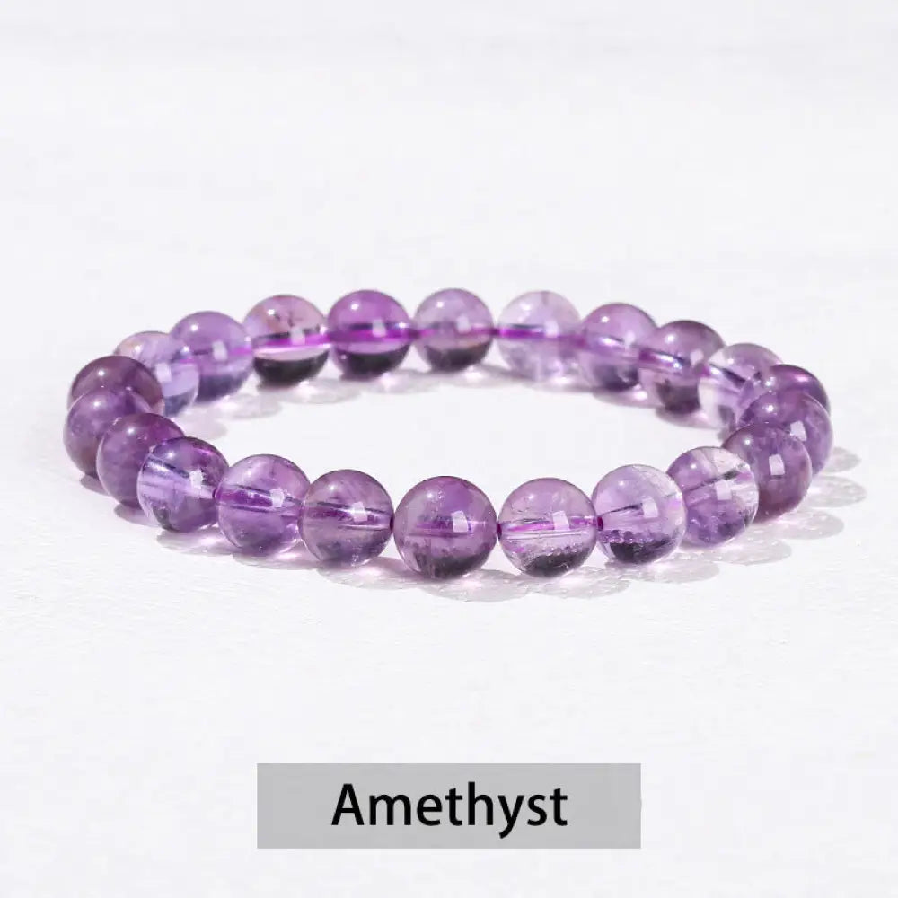 Buddha Stones Various Crystal Stone Amethyst Green Aventurine Rose Quartz Healing Bracelet - BWOOOH - Amethyst