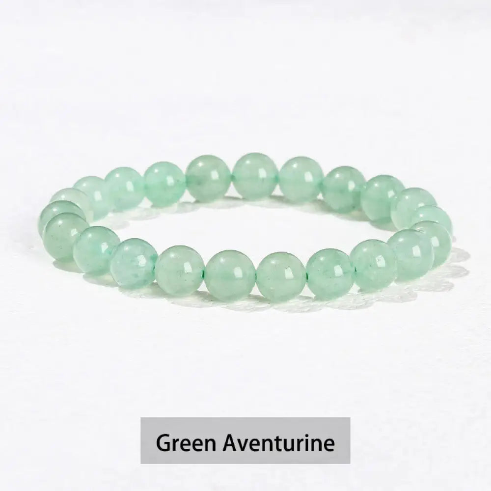 Buddha Stones Various Crystal Stone Amethyst Green Aventurine Rose Quartz Healing Bracelet - BWOOOH - Green Aventurine