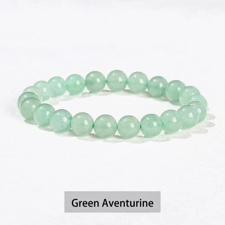 Buddha Stones Various Crystal Stone Amethyst Green Aventurine Rose Quartz Healing Bracelet - BWOOOH - Green Aventurine