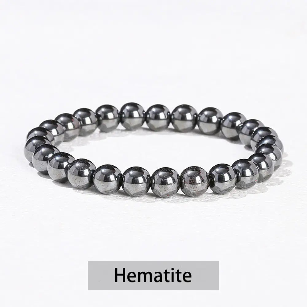 Buddha Stones Various Crystal Stone Amethyst Green Aventurine Rose Quartz Healing Bracelet - BWOOOH - Hematite