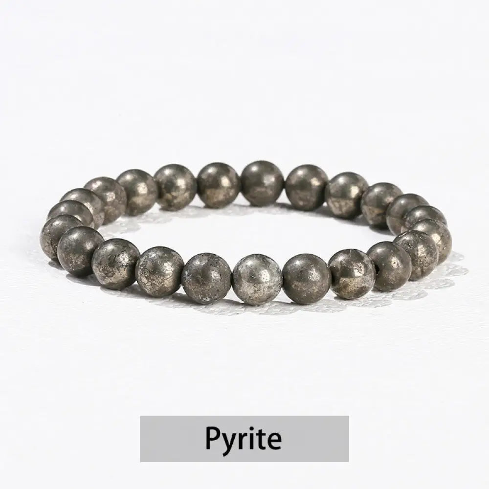 Buddha Stones Various Crystal Stone Amethyst Green Aventurine Rose Quartz Healing Bracelet - BWOOOH - Pyrite