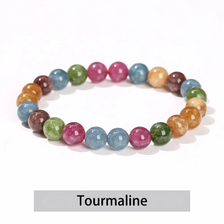 Buddha Stones Various Crystal Stone Amethyst Green Aventurine Rose Quartz Healing Bracelet - BWOOOH - Tourmaline