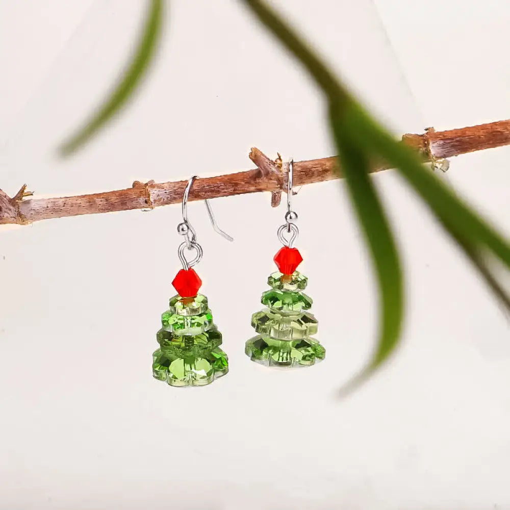 BWOOOH Various Crystals Christmas Tree Amethyst Peace Healing Drop Earrings — Crystal crystal healing bracelet for spiritu...