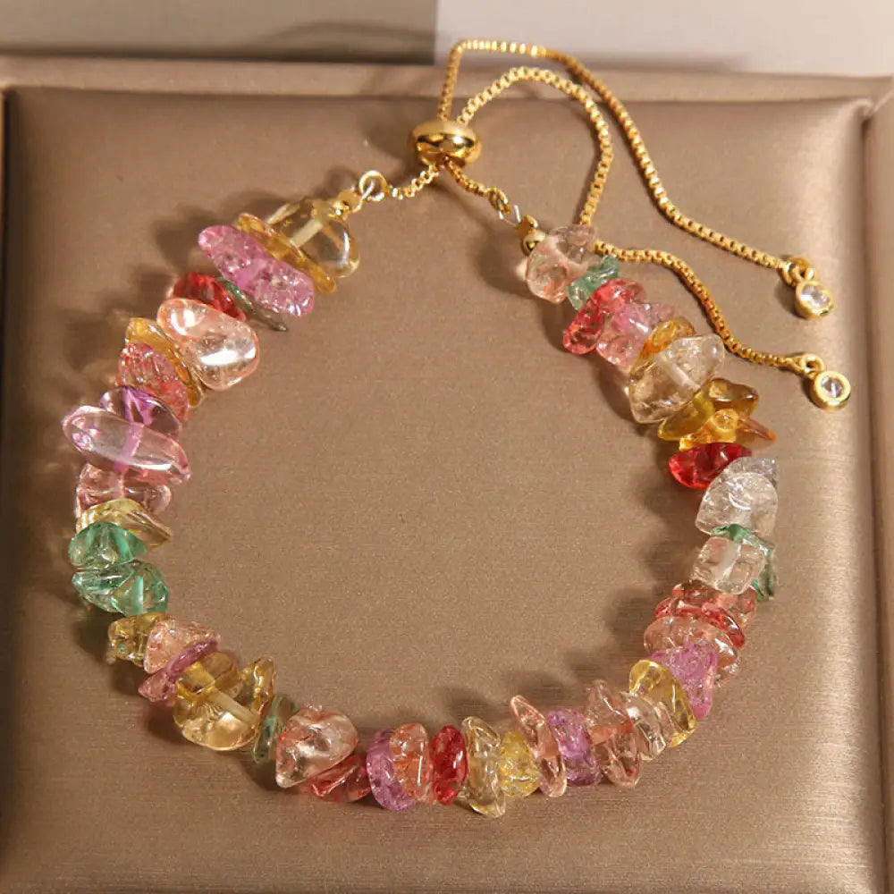 BWOOOH Various Gravel Crystals White Crystal Blue Crystal Protection Bracelet — Crystal crystal healing bracelet for spiri...