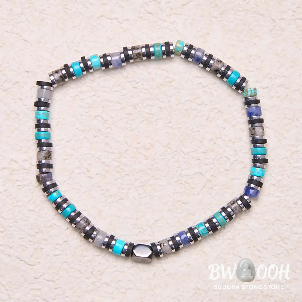 Buddha Stones Various Stones Hematite Turquoise Emperor Stone Powerful Support Bracelet - BWOOOH - Hematite