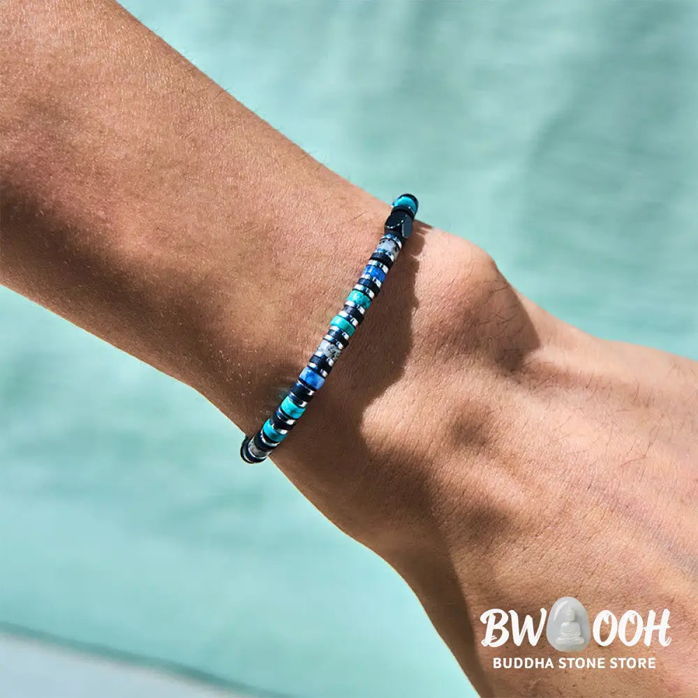 Buddha Stones Various Stones Hematite Turquoise Emperor Stone Powerful Support Bracelet - BWOOOH - Hematite