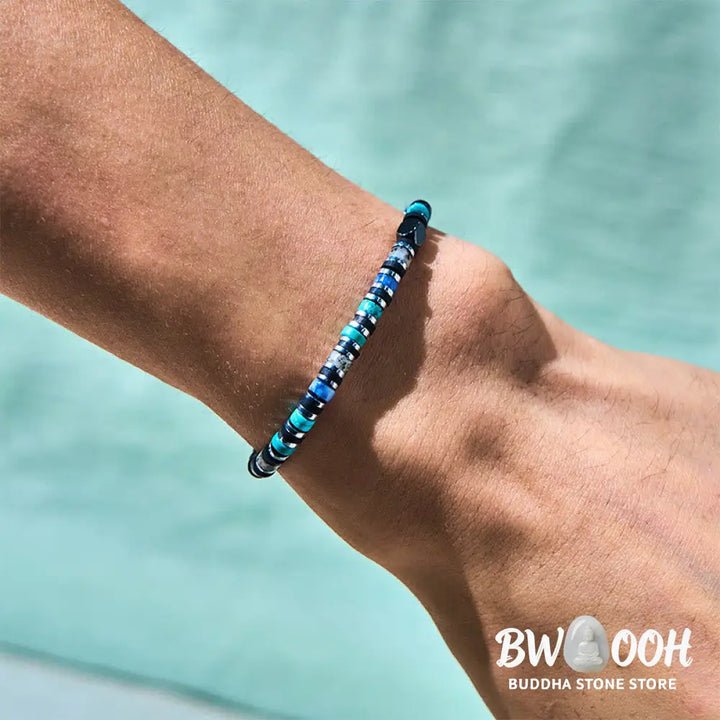 Buddha Stones Various Stones Hematite Turquoise Emperor Stone Powerful Support Bracelet - BWOOOH - Hematite