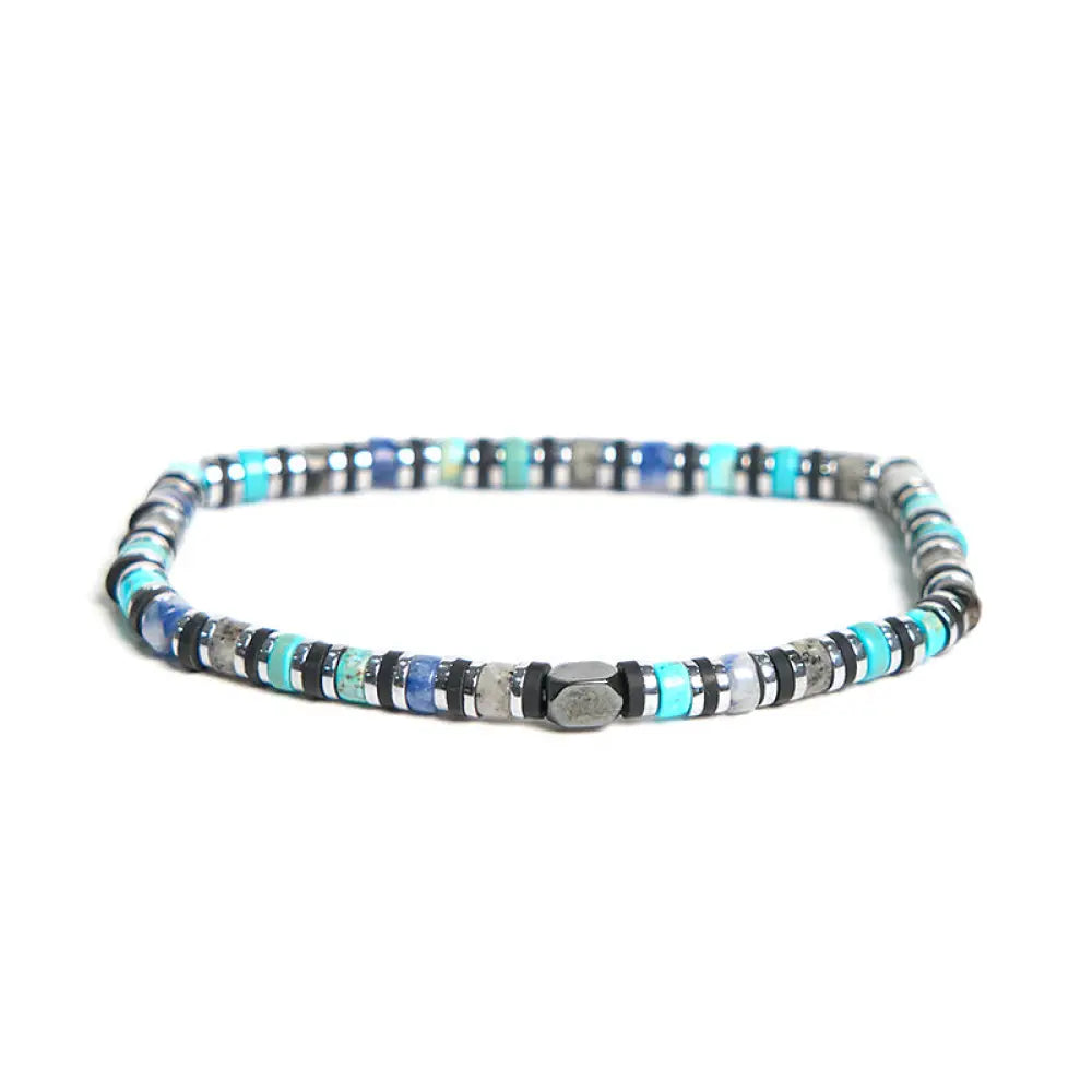 BWOOOH Various Stones Hematite Turquoise Emperor Stone Powerful Support Bracelet — Hematite crystal healing bracelet for s...