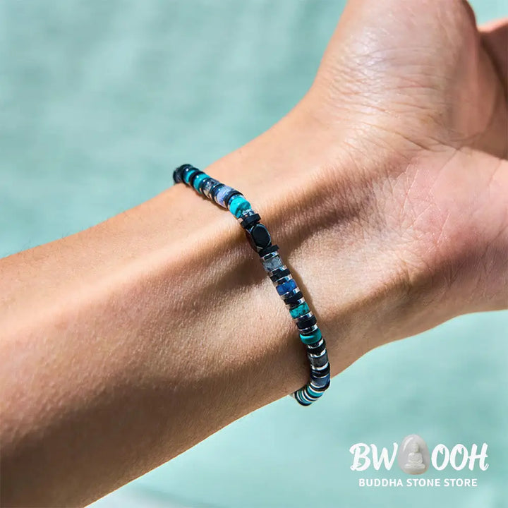 Buddha Stones Various Stones Hematite Turquoise Emperor Stone Powerful Support Bracelet - BWOOOH - Hematite