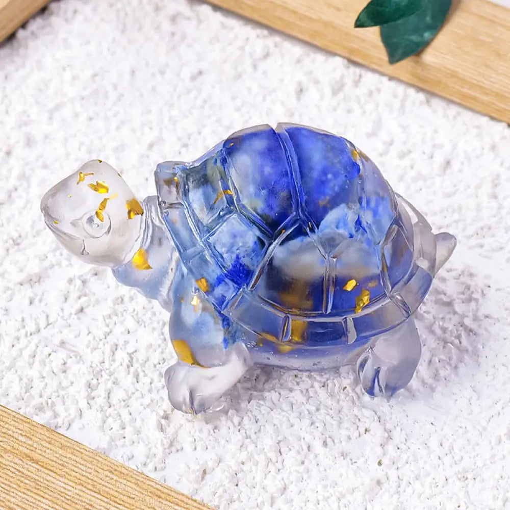 Buddha Stones Various Stone Citrine Green Aventurine Amethyst Mini Turtle Prosperity Home Decoration - Lazurite