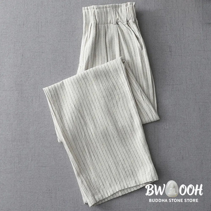 BWOOOH printed wide-leg yoga pants - Vertical Striped High Waist Wide Leg Pan