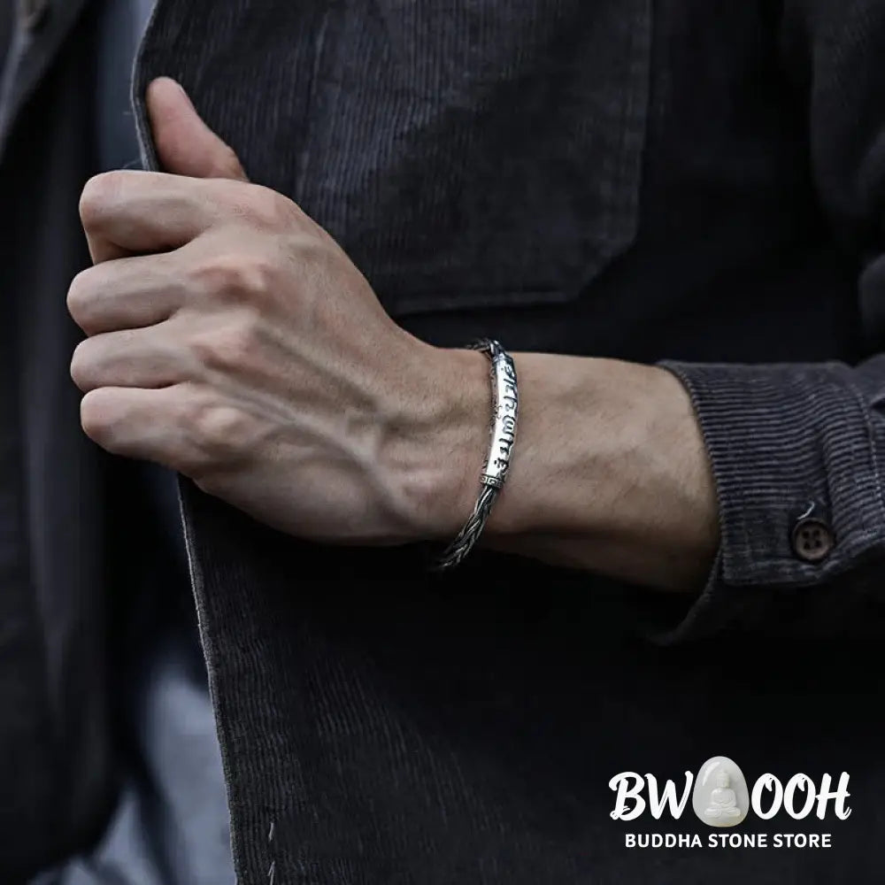 Buddha Stones Viking Style Twisted Braided Pattern Copper Balance Bracelet Bangle - BWOOOH - Bracelet