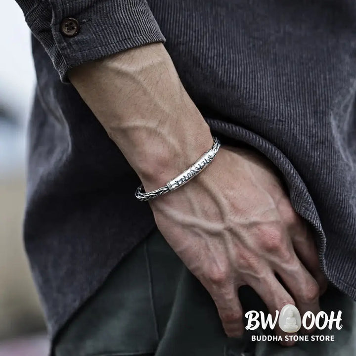 Buddha Stones Viking Style Twisted Braided Pattern Copper Balance Bracelet Bangle - BWOOOH - Bracelet