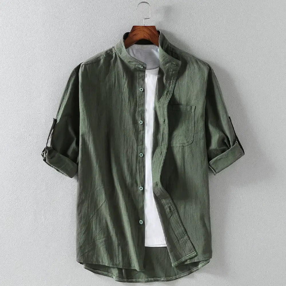 BWOOOH Vintage Casual Plain Single Breasted Three Quarter