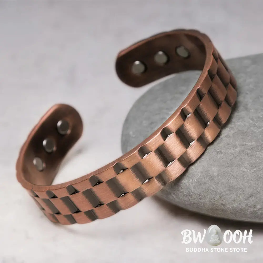 BWOOOH Vintage Copper Balance Cuff Bracelet - Rose Gold - Bracelet Bangle