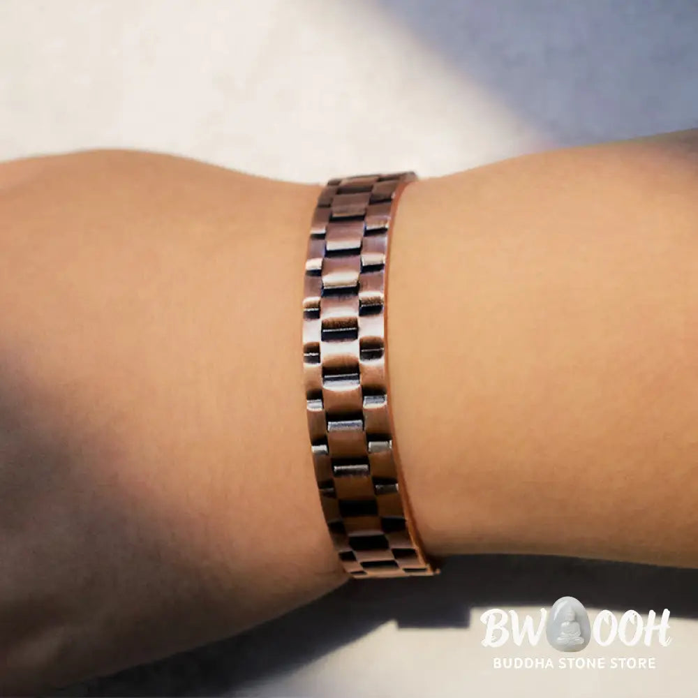 BWOOOH Vintage Copper Balance Cuff Bracelet - Rose Gold - Bracelet Bangle