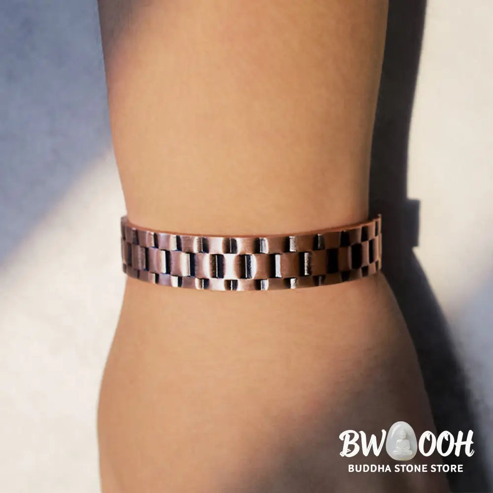 BWOOOH Vintage Copper Balance Cuff Bracelet - Rose Gold - Bracelet Bangle