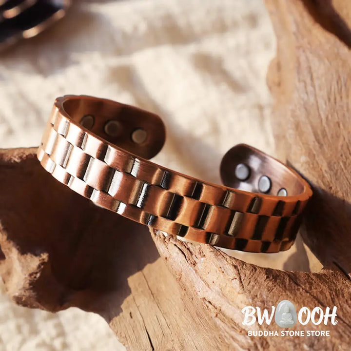 BWOOOH Vintage Copper Balance Cuff Bracelet - Rose Gold - Bracelet Bangle