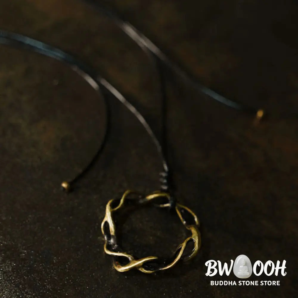 Buddha Stones Vintage Copper Brass Luck Handmade Necklace Pendant - BWOOOH - copper - Necklaces &amp; Pendants