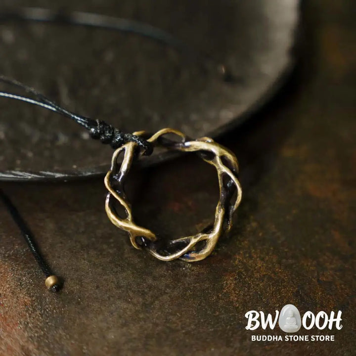 Buddha Stones Vintage Copper Brass Luck Handmade Necklace Pendant - BWOOOH - copper - Necklaces &amp; Pendants