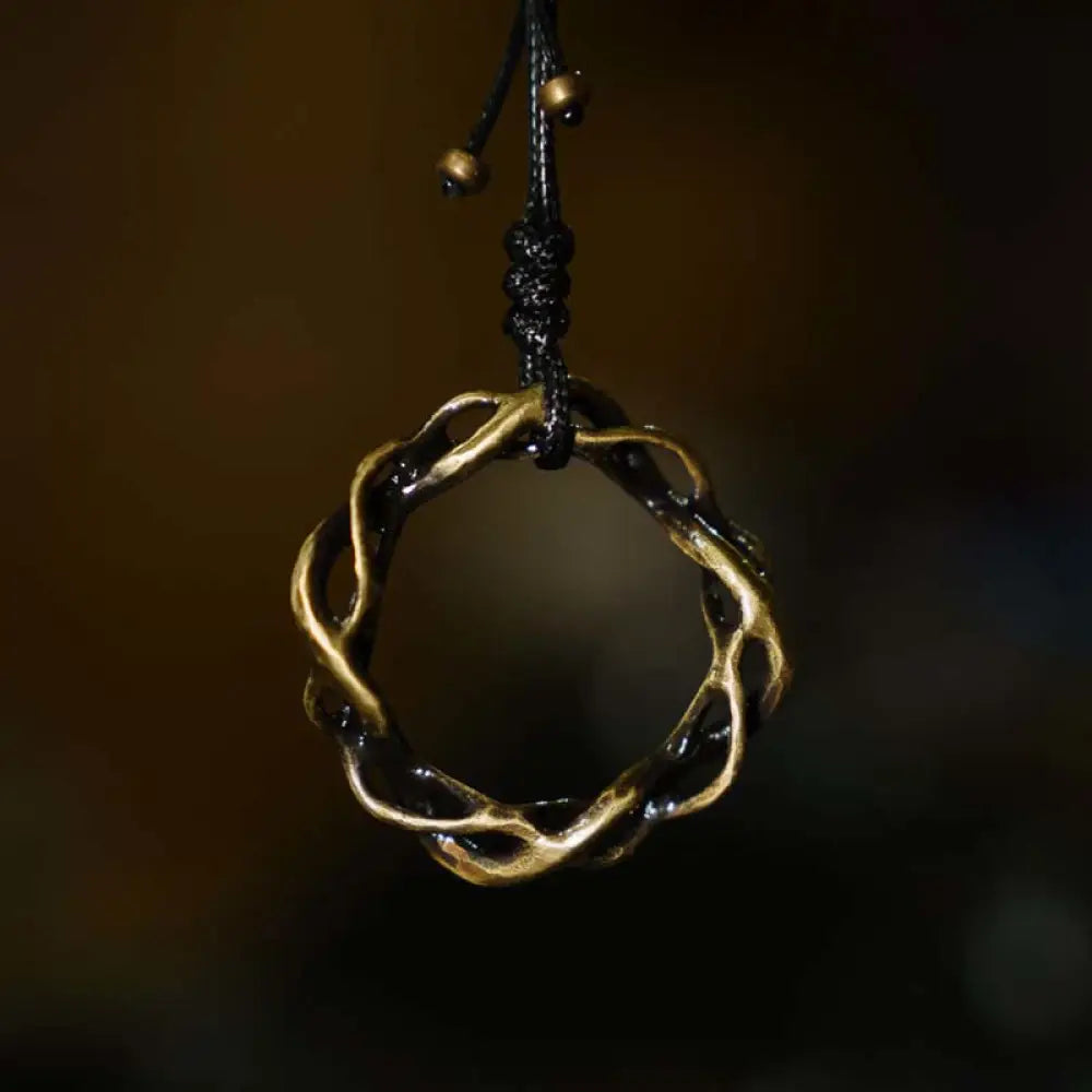 Buddha Stones Vintage Copper Brass Luck Handmade Necklace Pendant - BWOOOH - copper - Necklaces & Pendants